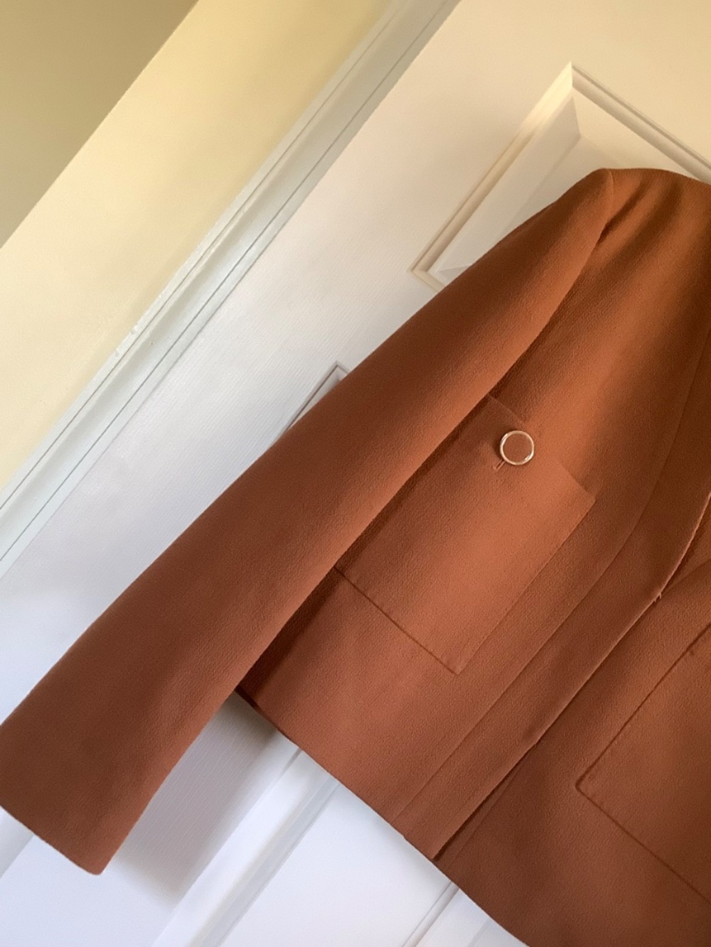 Lafayette 148 V- Neck Wool Blazer Camel SZ XXL - Picture 7 of 16